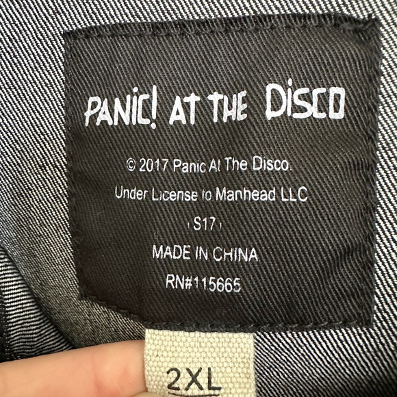 Hot Topic Panic at the Disco Denim Jacket Button Front & Cuffs & Waist Size 2XL - Picture 13 of 16